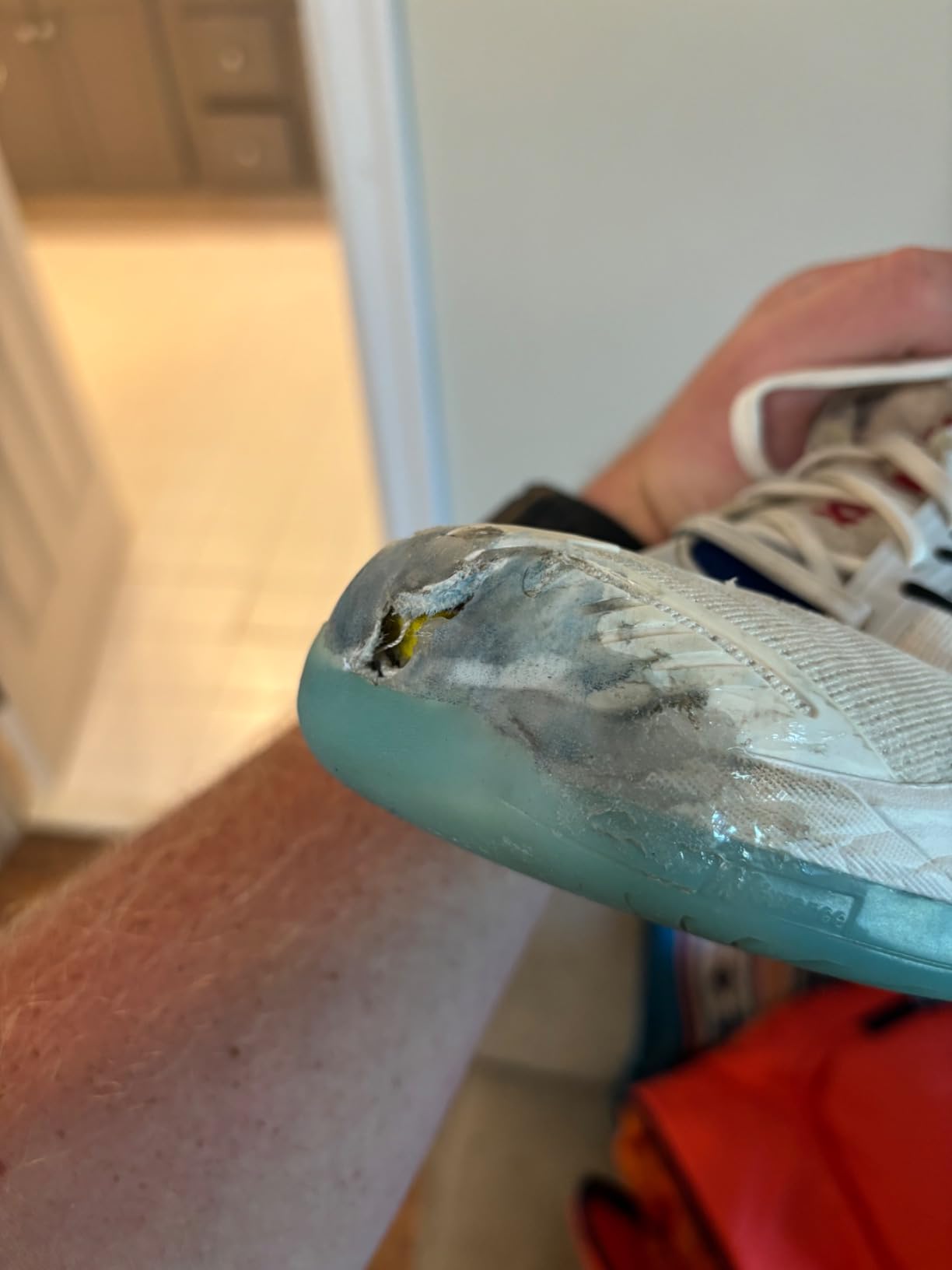 New Balance 996 V5 showing excessive wear after only 3 weeks of pickleball use