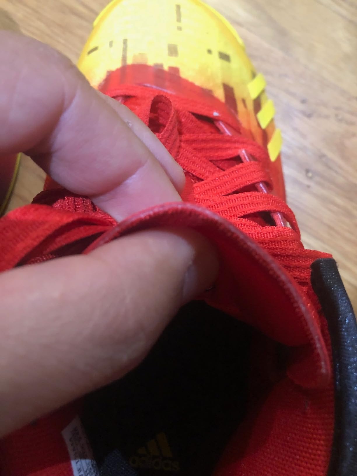 adidas Don Issue 4 kids basketball shoe upper construction detail