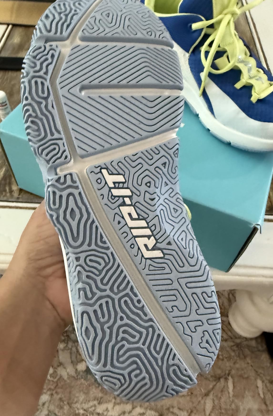 PUMA Women's Voltaic Evo Cross Training Shoes white blue colorway showing mesh upper and cushioned sole