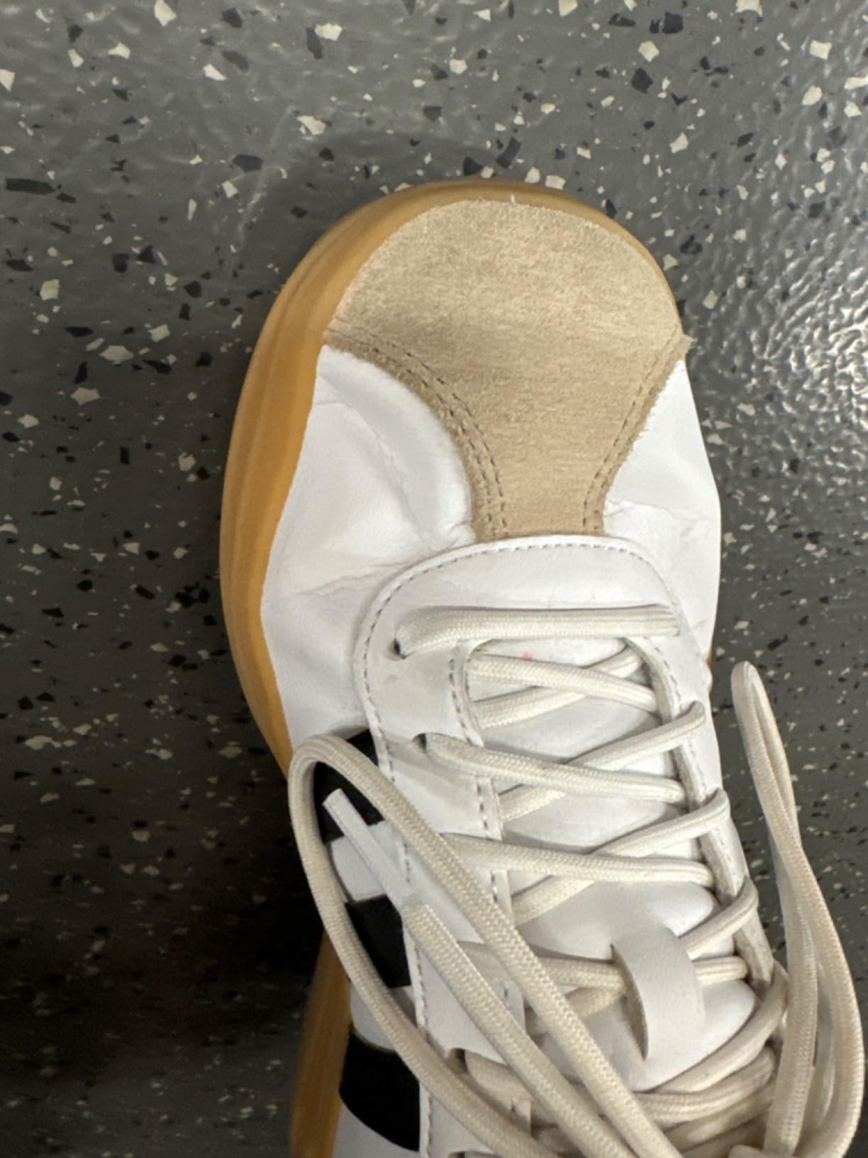 Side view of Adidas VL Court Bold showing platform profile and overall silhouette