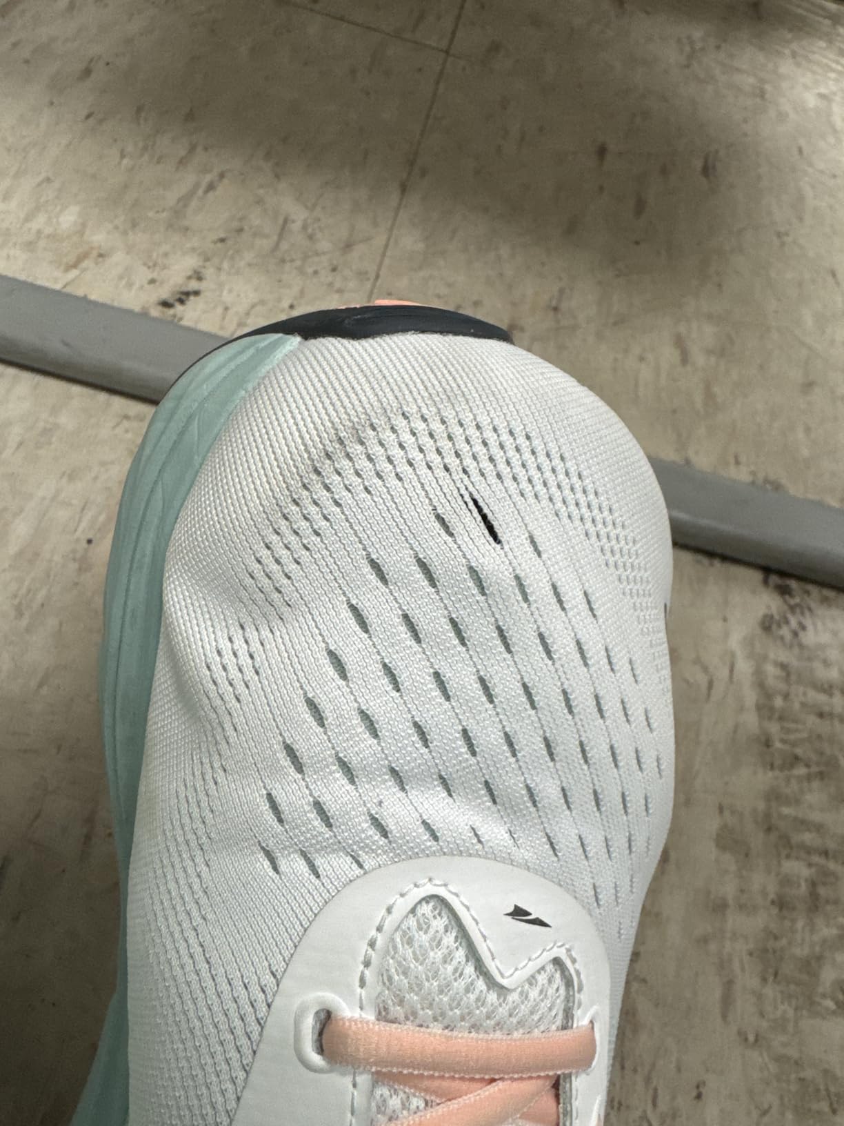 Altra Via Olympus 2 outsole showing EVA rubber grip pattern and rocker design