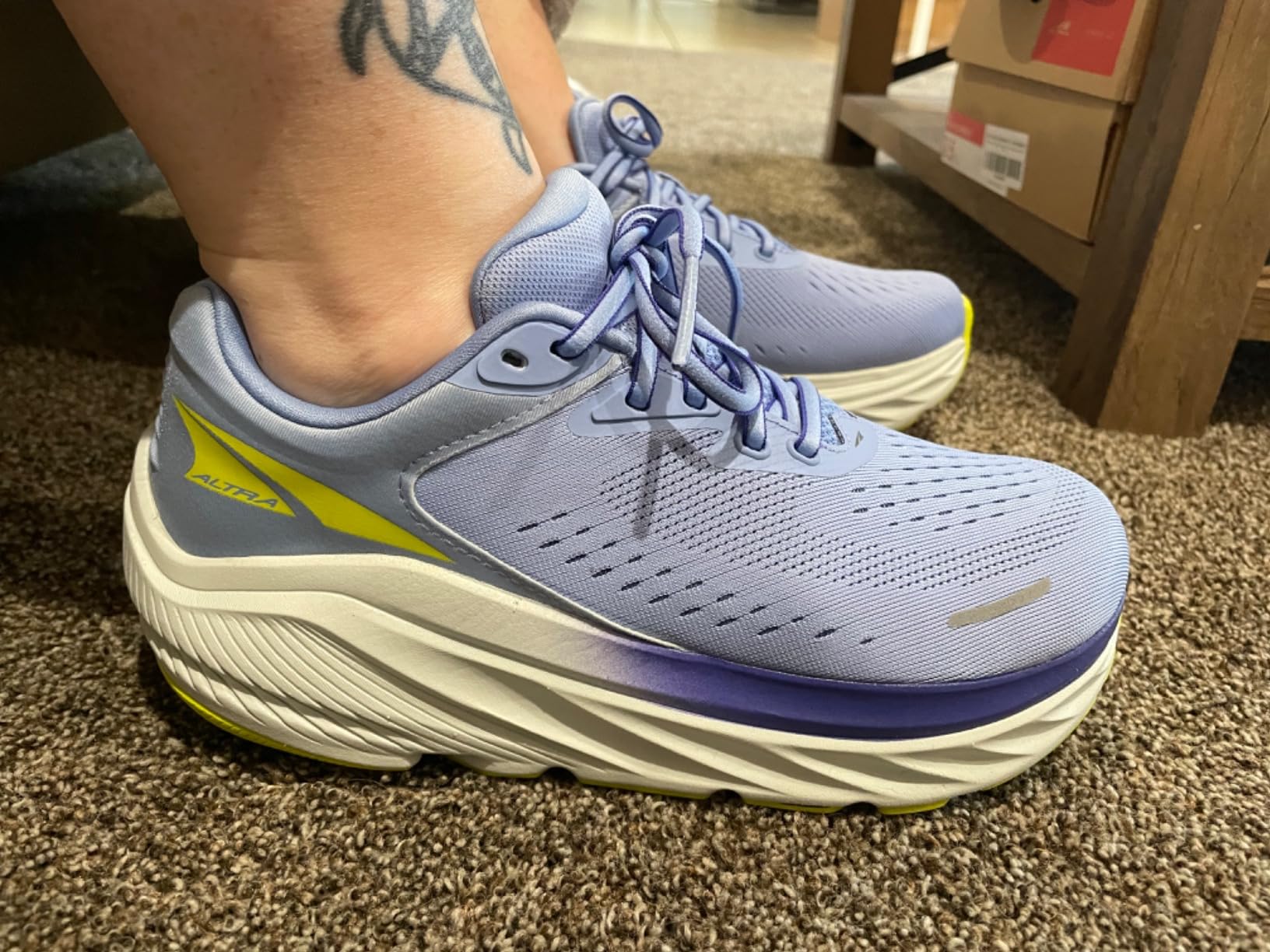 Altra Via Olympus 2 in professional healthcare setting showing all-day comfort capabilities