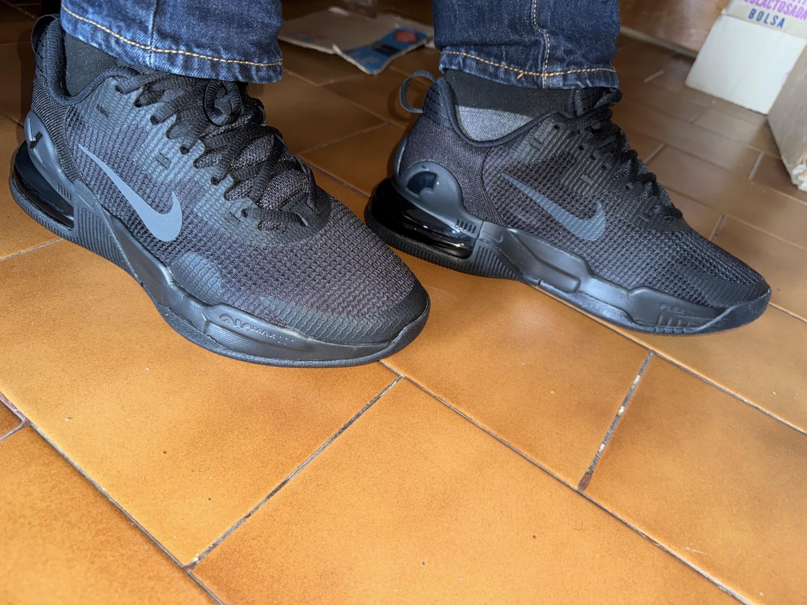 Nike Air Max Alpha training shoes during workout showing ankle support and stability features