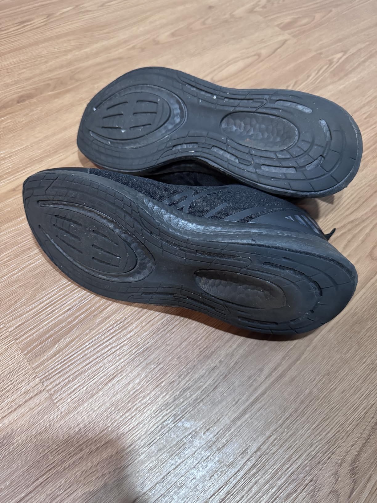 Testing the NY Threads shoes on a paved walking path