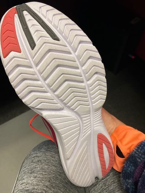 Close-up of Kinvara 12 outsole pattern showing traction design for road running