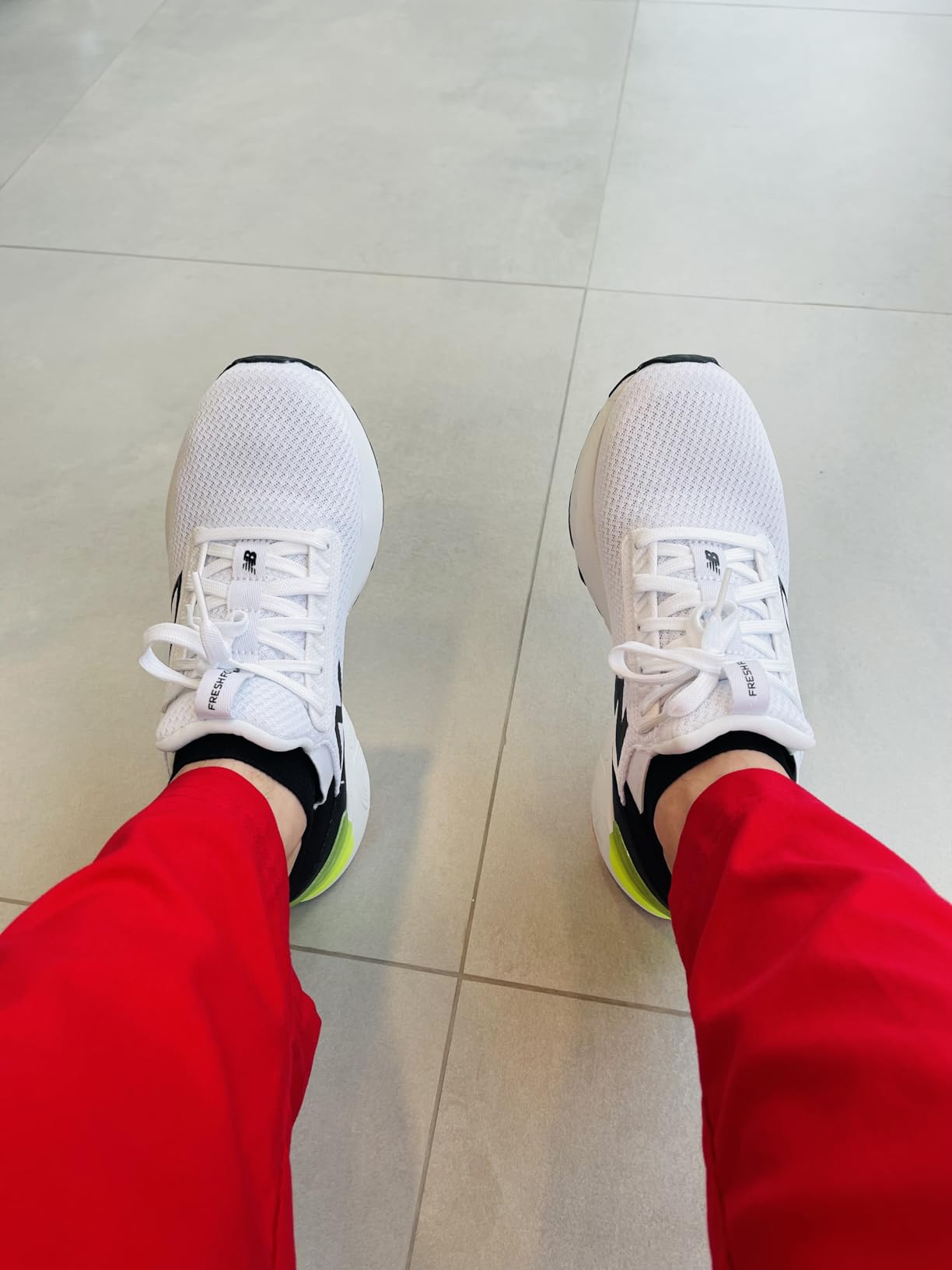 Close-up of Fresh Foam X midsole technology showing cushioning and heel clip detail