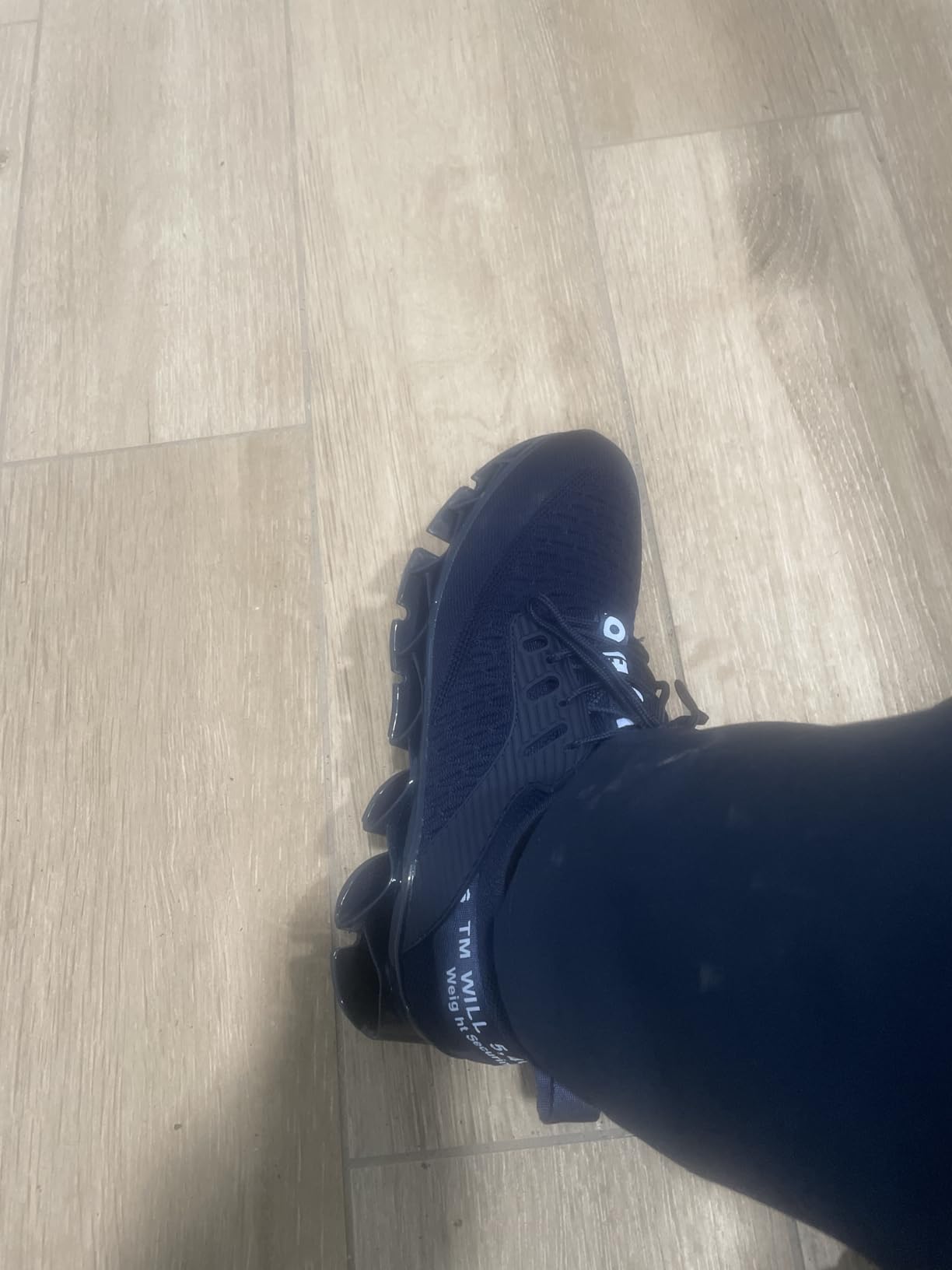 Example of durability issues showing sole separation and wear after moderate use