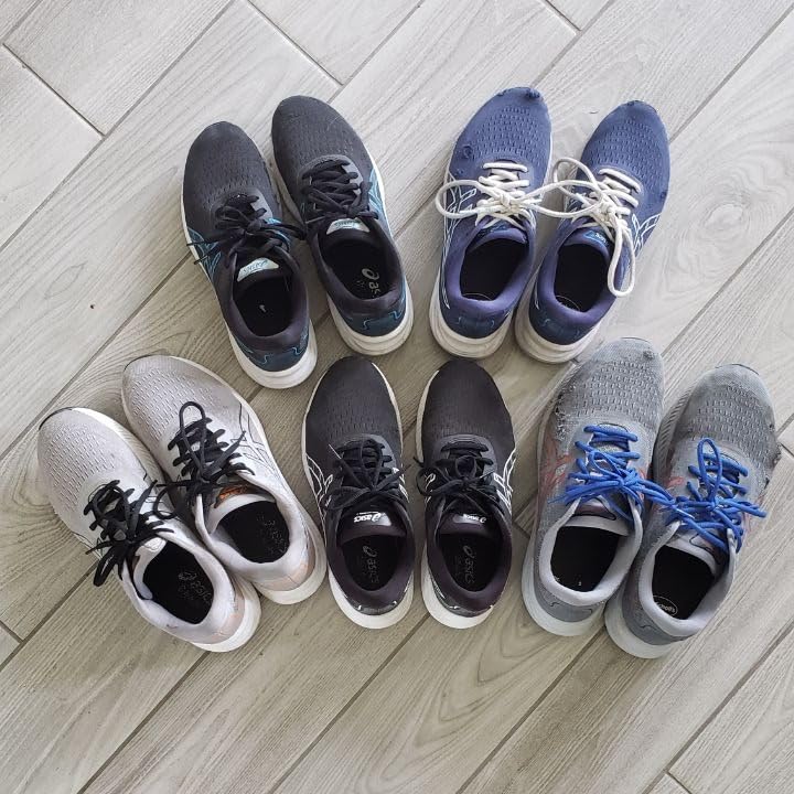 Multiple angles of ASICS Gel-Excite 9 showing different colorway options and design details
