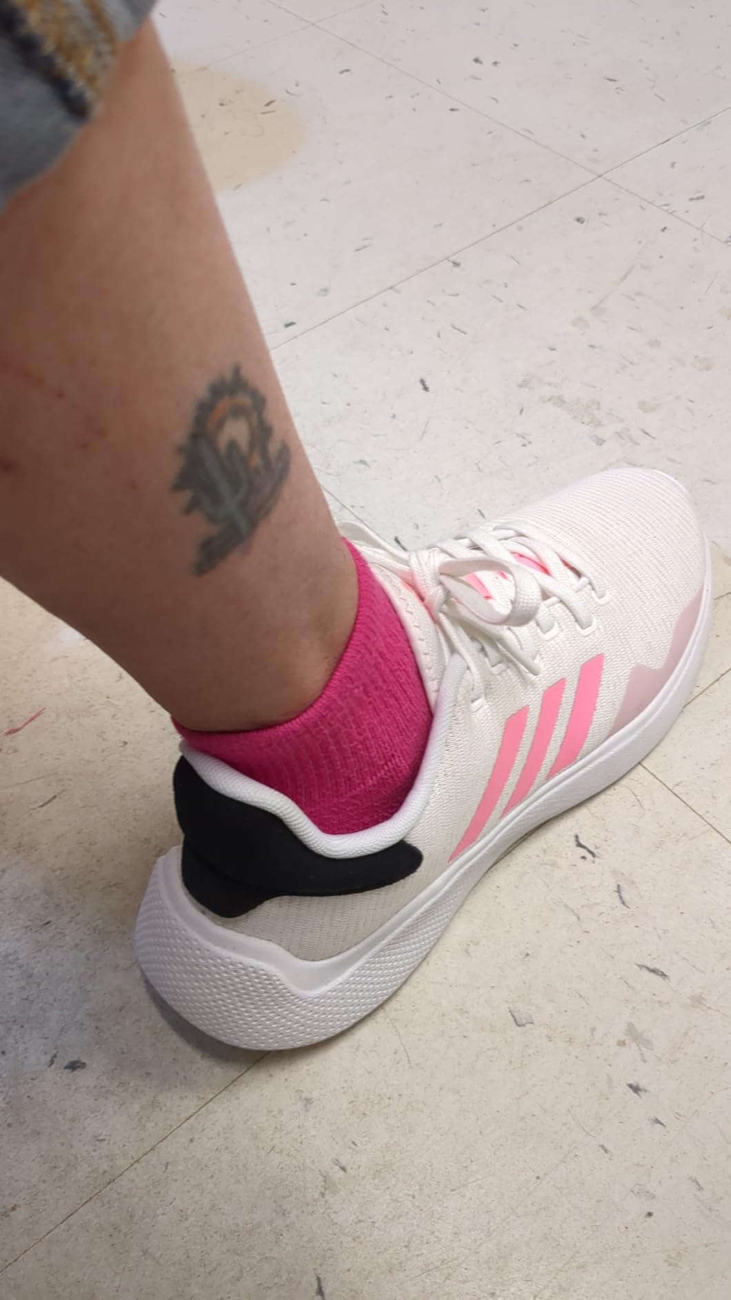 Adidas Women's Puremotion 2.0 grey colorway showing knit upper and CloudFoam midsole design