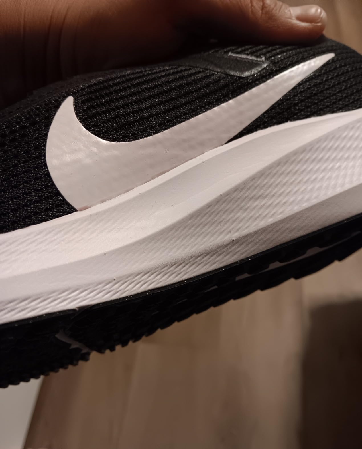 Nike Pegasus 37 comparison showing authentic vs quality control issues mentioned in reviews