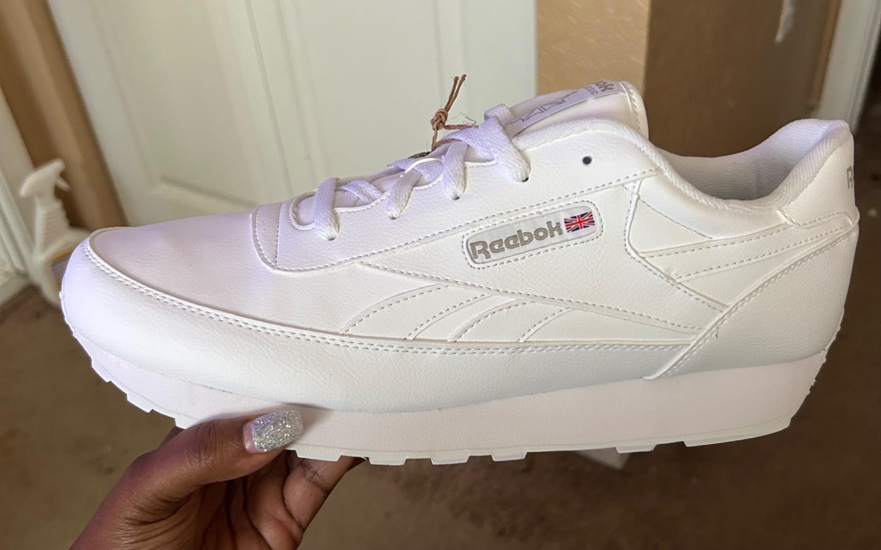 Real user wearing Reebok Classic Renaissance in casual lifestyle setting showing versatile styling
