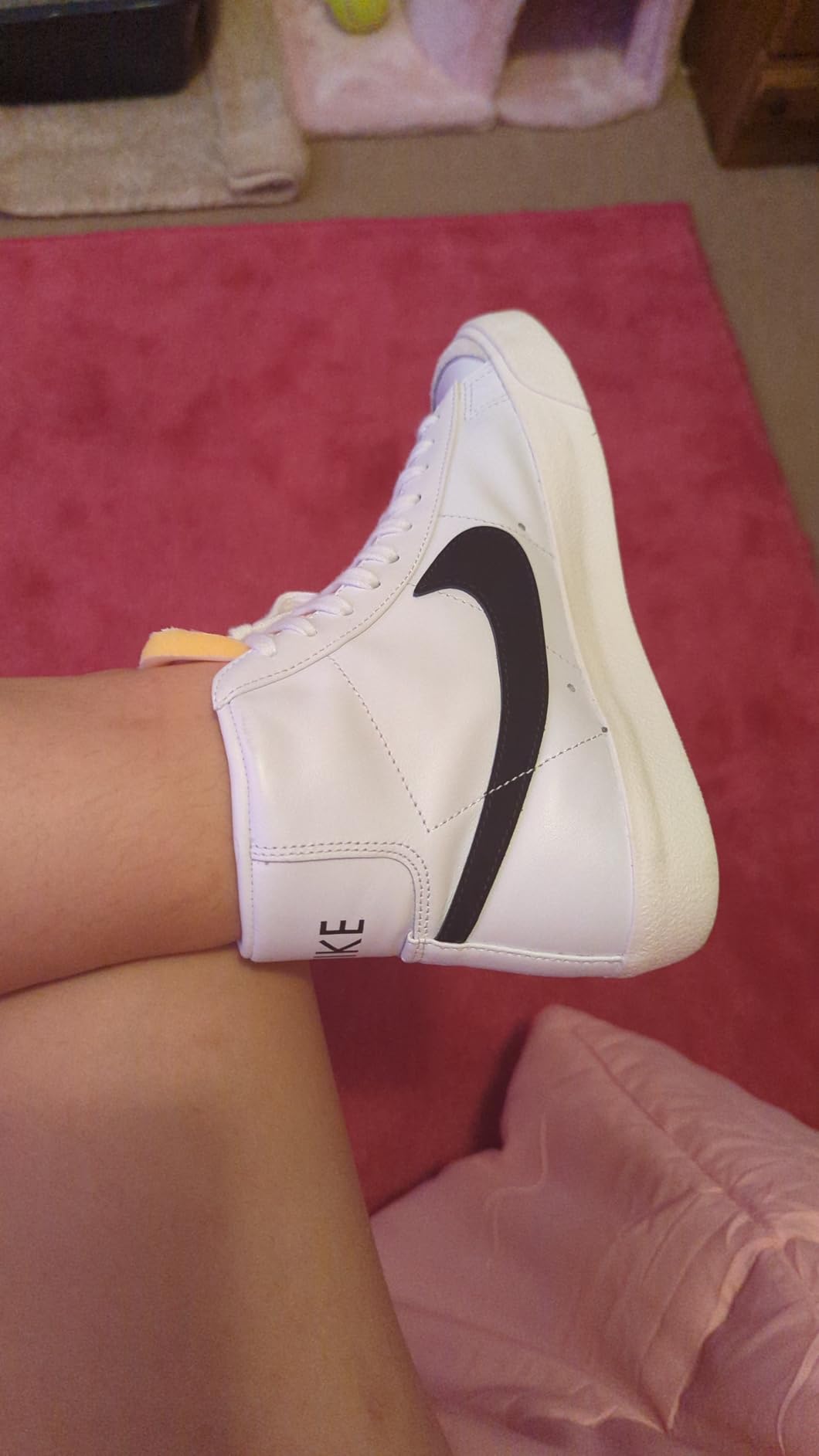 Nike Blazer Mid side profile showing narrow toe box and high-top ankle collar design