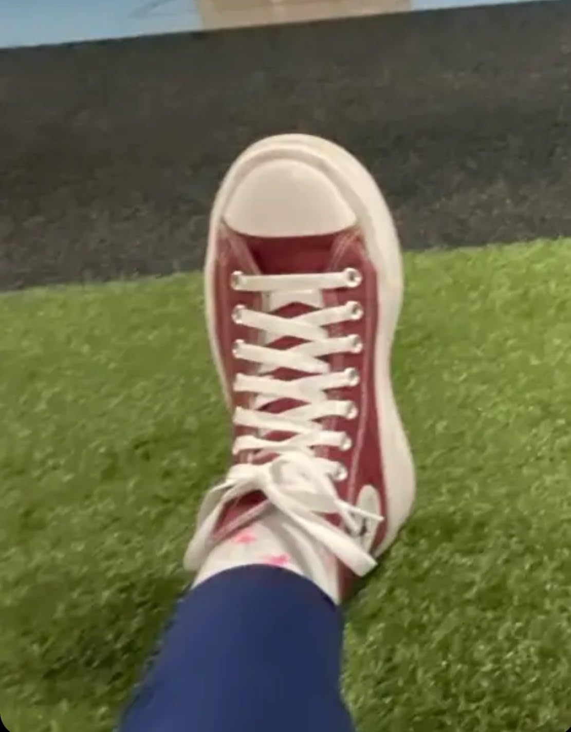 UpUGo laces properly installed on high-top Converse showing perfect length and professional appearance