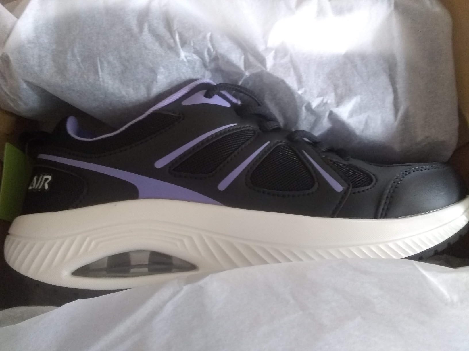 AOV women's orthotic shoes black and purple colorway showing style options