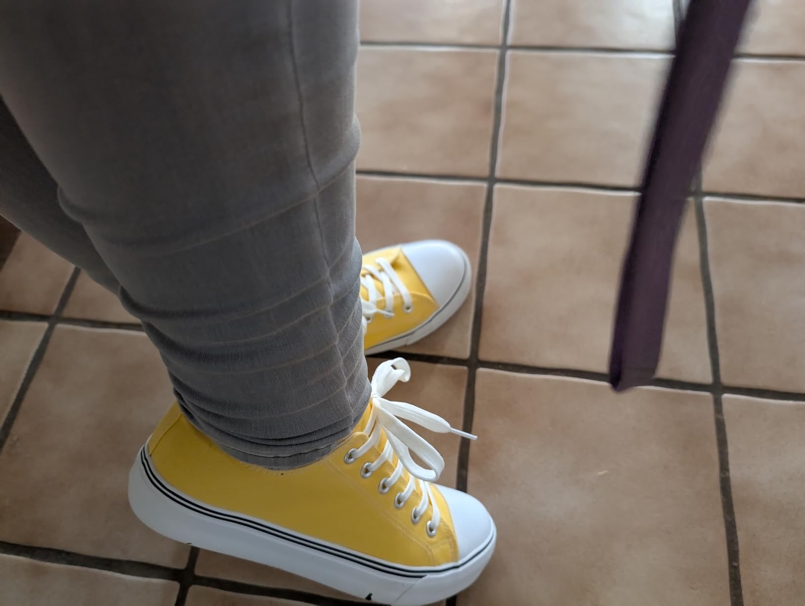 FRACORA bright yellow canvas sneakers showing vibrant color option