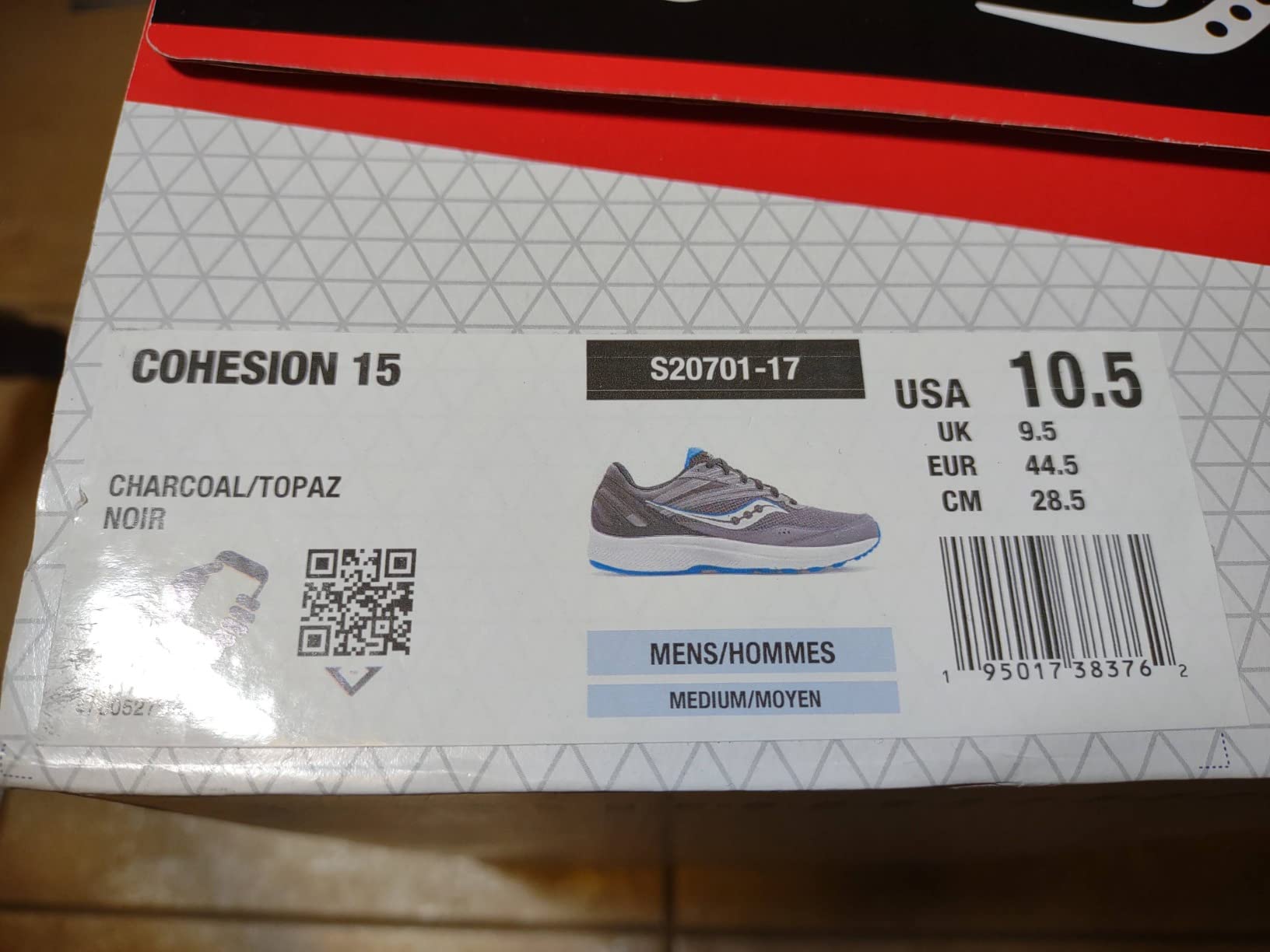 Saucony Cohesion 15 lifestyle shot showing versatility for casual wear and light running