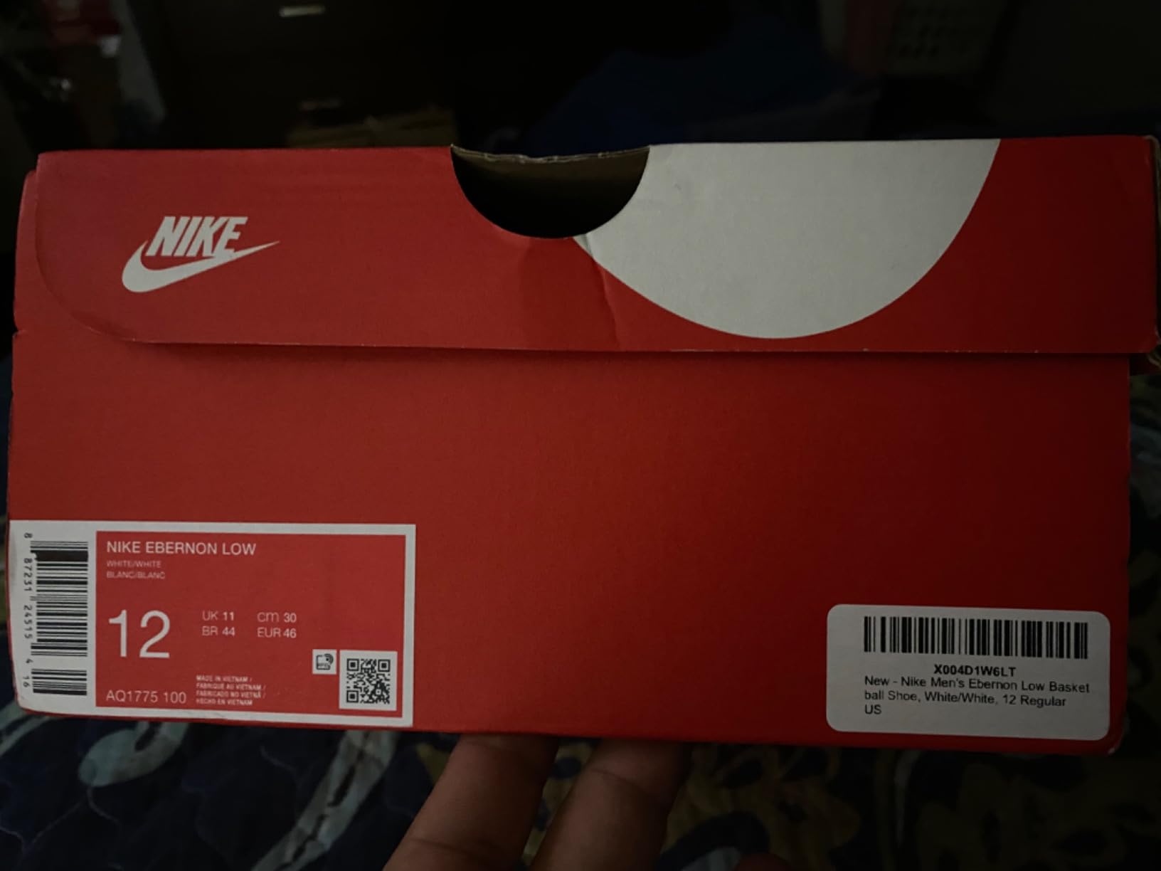 Nike Ebernon Low outsole showing molded rubber pattern and traction design for basketball court performance