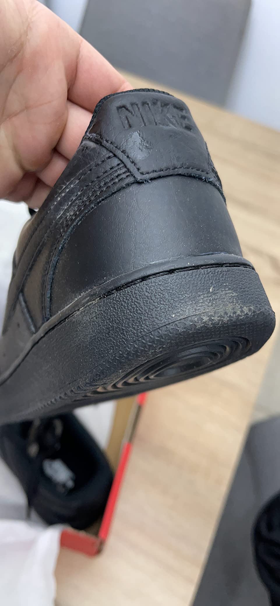 Nike Men's Sneaker comparison showing construction details and material quality