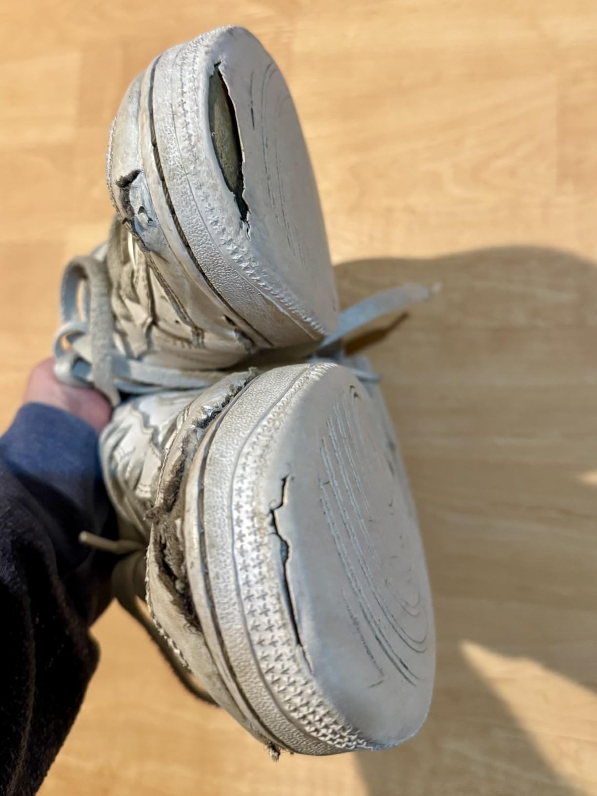 Nike Air Force 1 basketball shoe showing detailed leather upper construction and classic silhouette