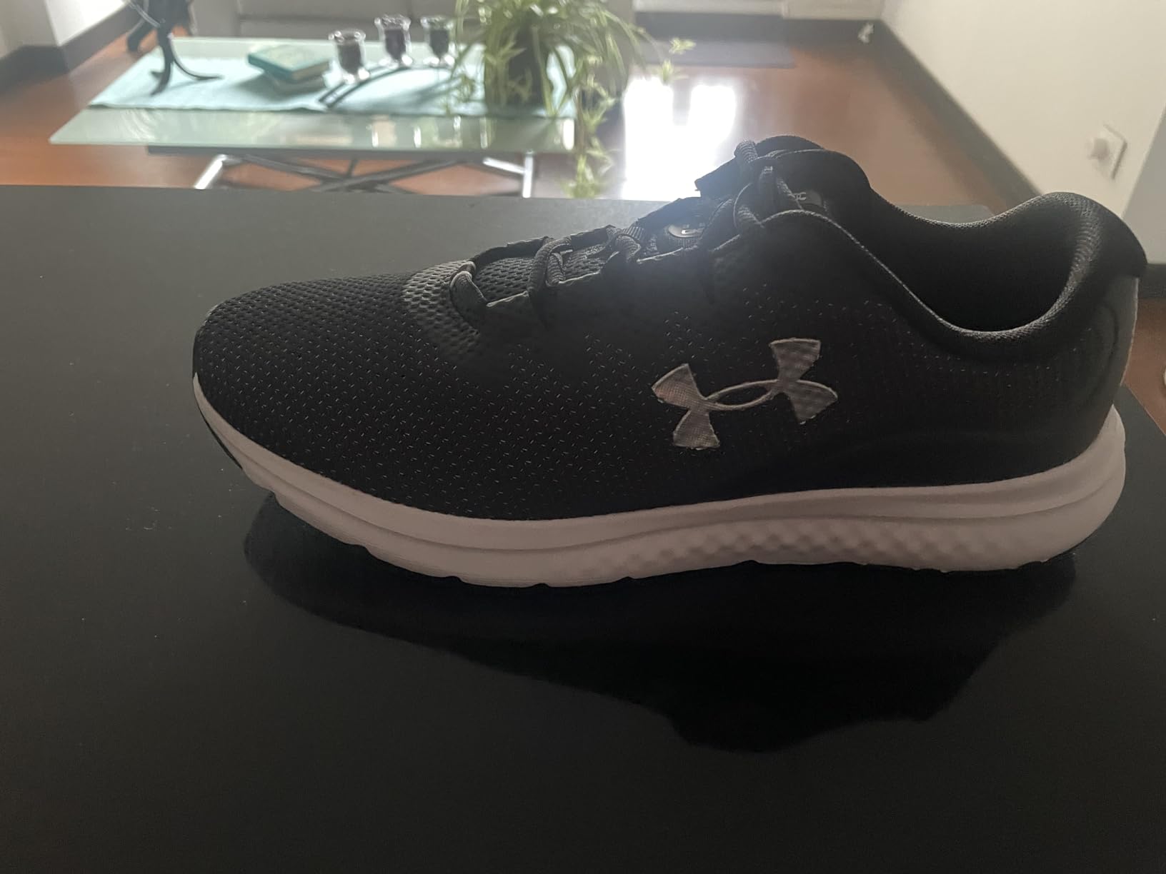 Under Armour Charged Impulse 3 detailed upper construction showing breathable mesh and lacing system