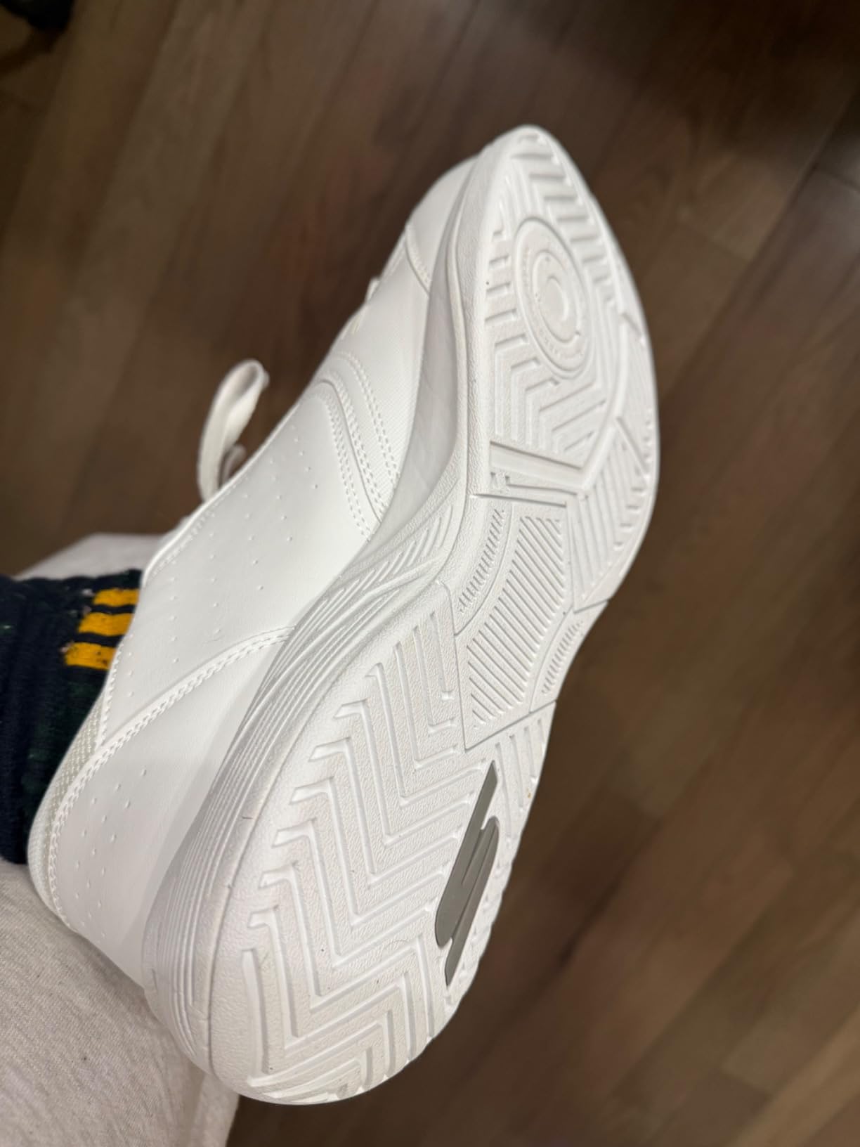 Skechers Viper Court Smash on pickleball court showing traction pattern during play