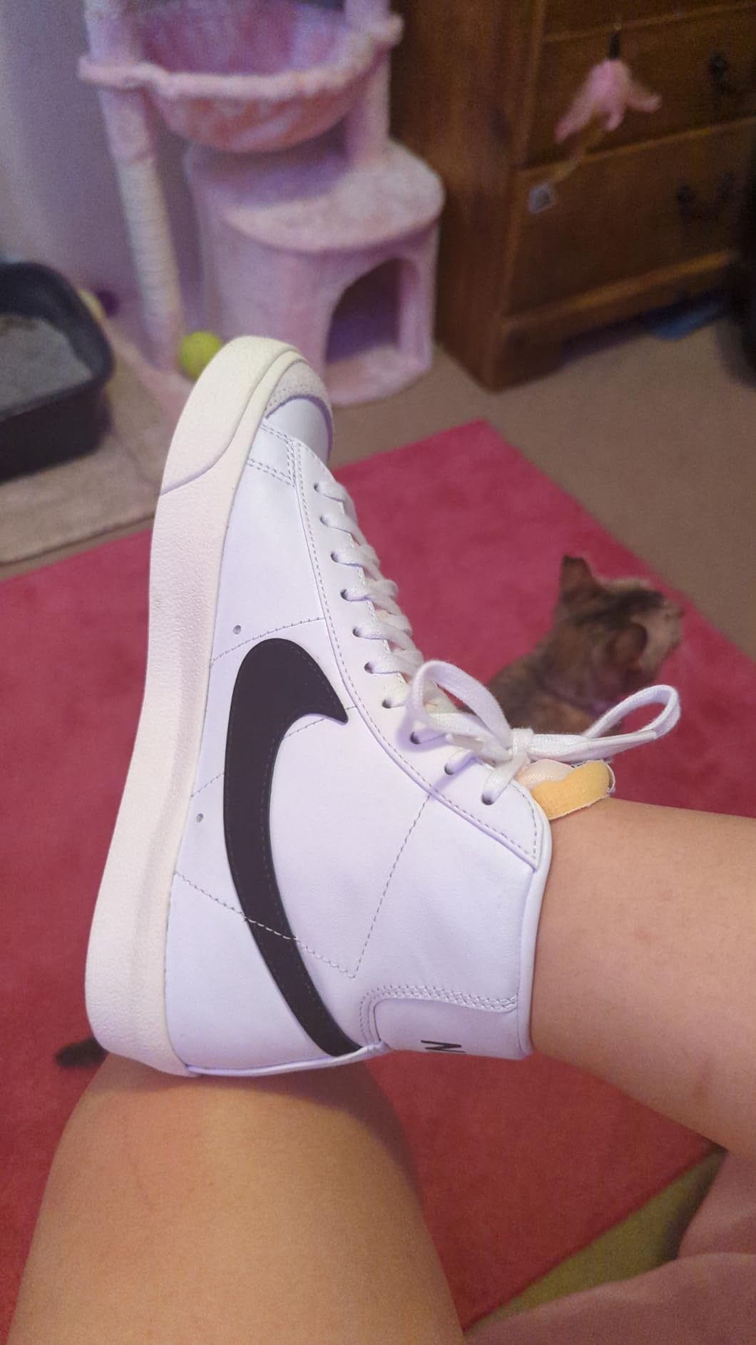 Nike Blazer Mid during light gym activities showing performance versatility