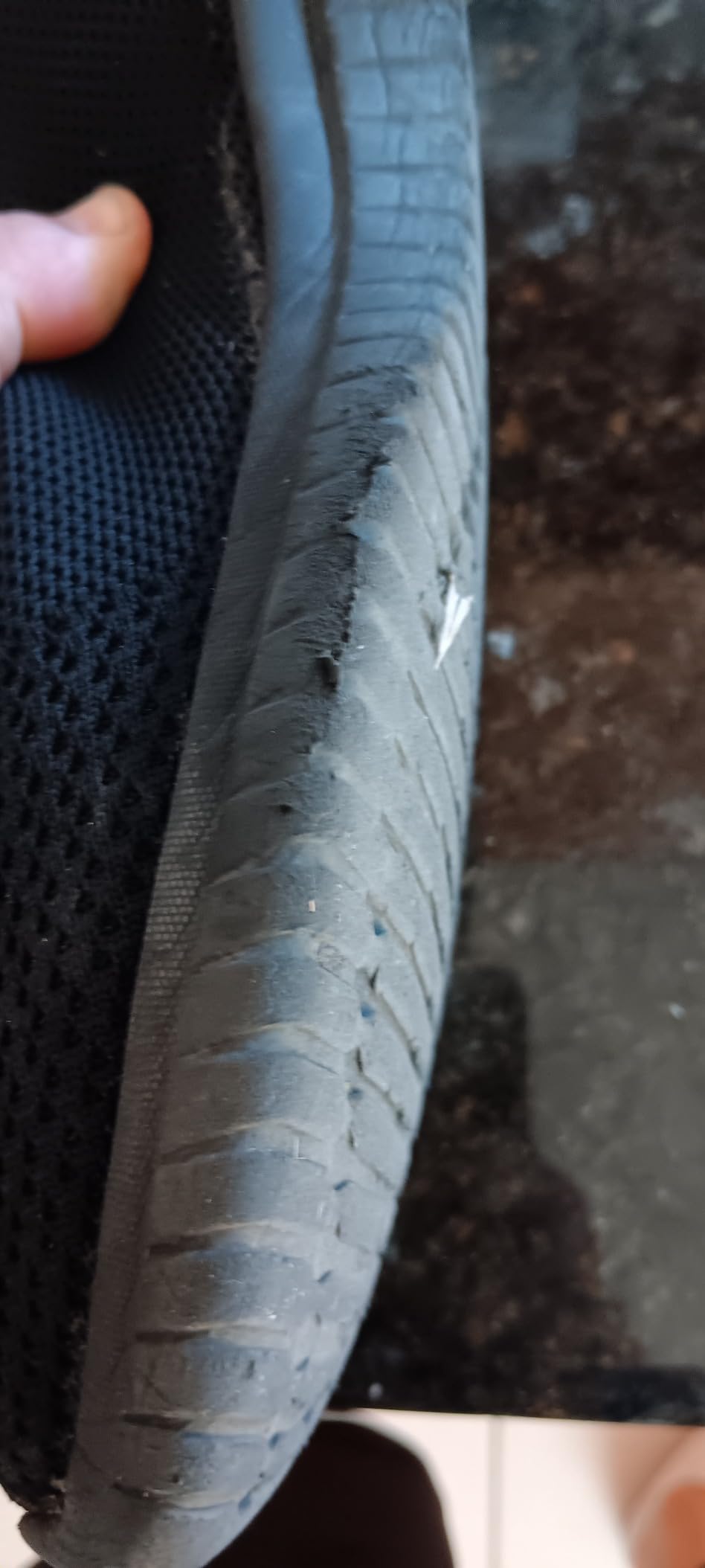 WXQ shoe showing early wear patterns and durability concerns after extended use