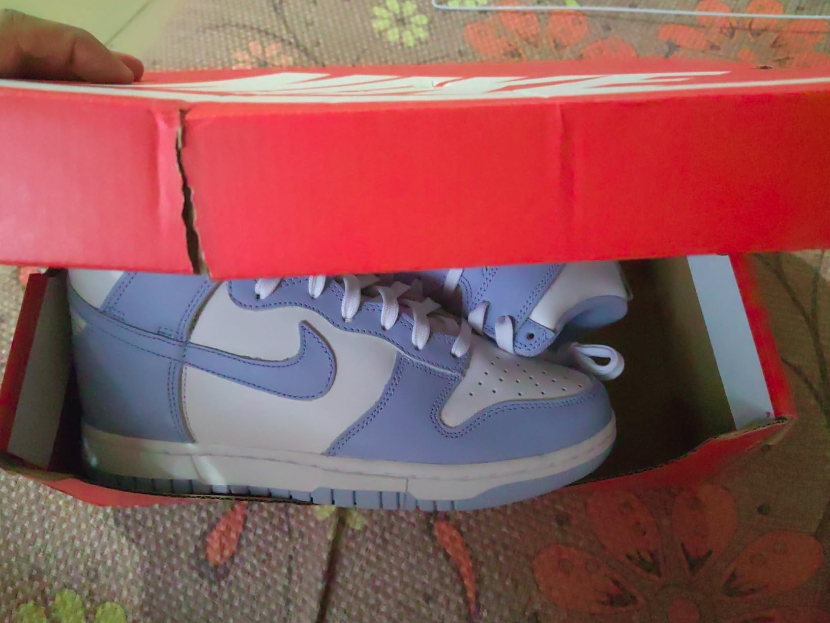 Nike Women's Hi-top Trainers showing interior padding and Nike branding details