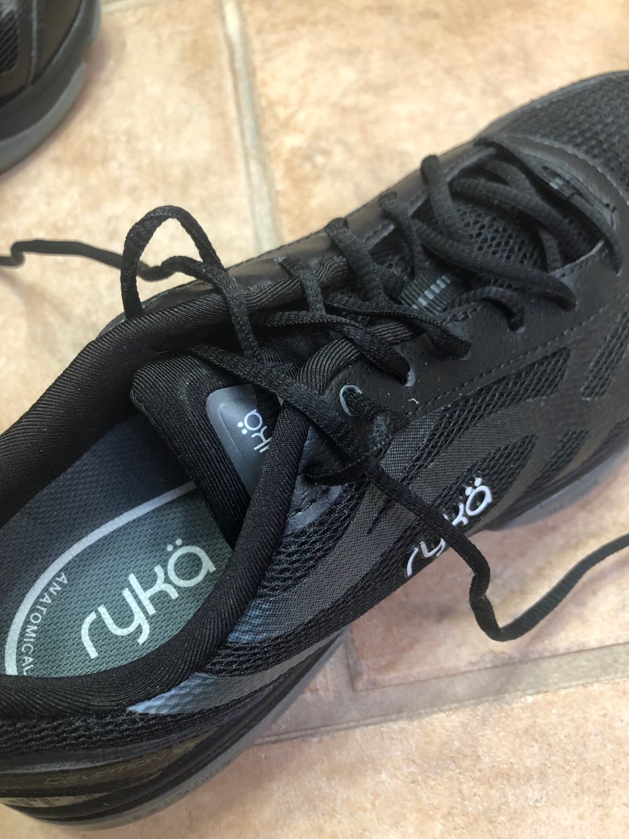 Ryka Devotion XT showing mesh upper construction and lacing system detail