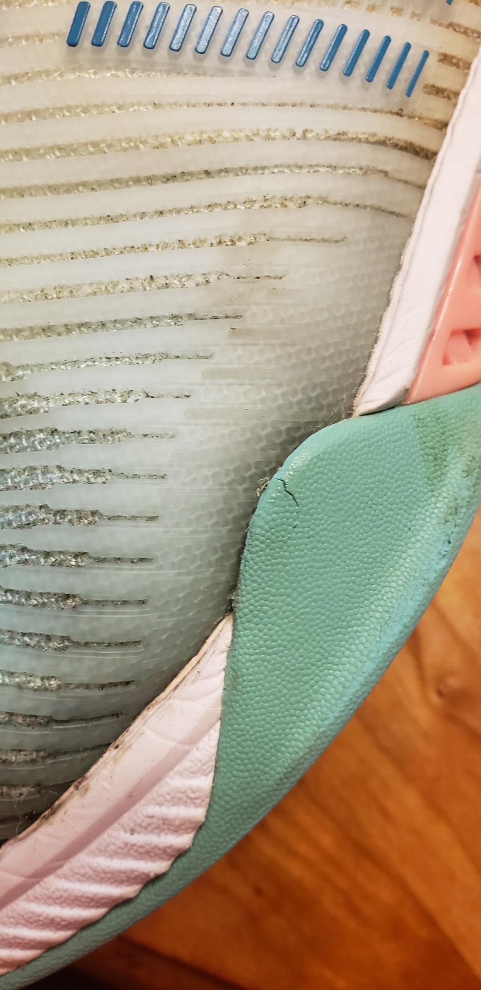 K-Swiss tennis shoe showing wear and tear after 2 months of regular pickleball use