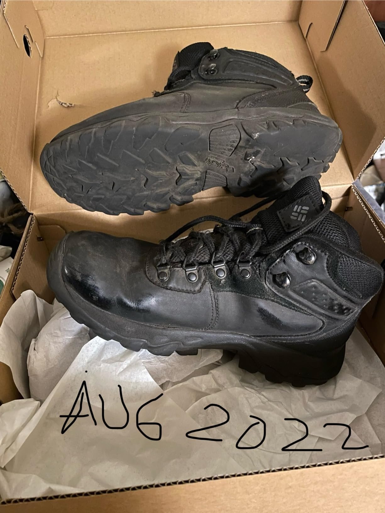 Columbia boots worn at workplace showing durability and professional appearance