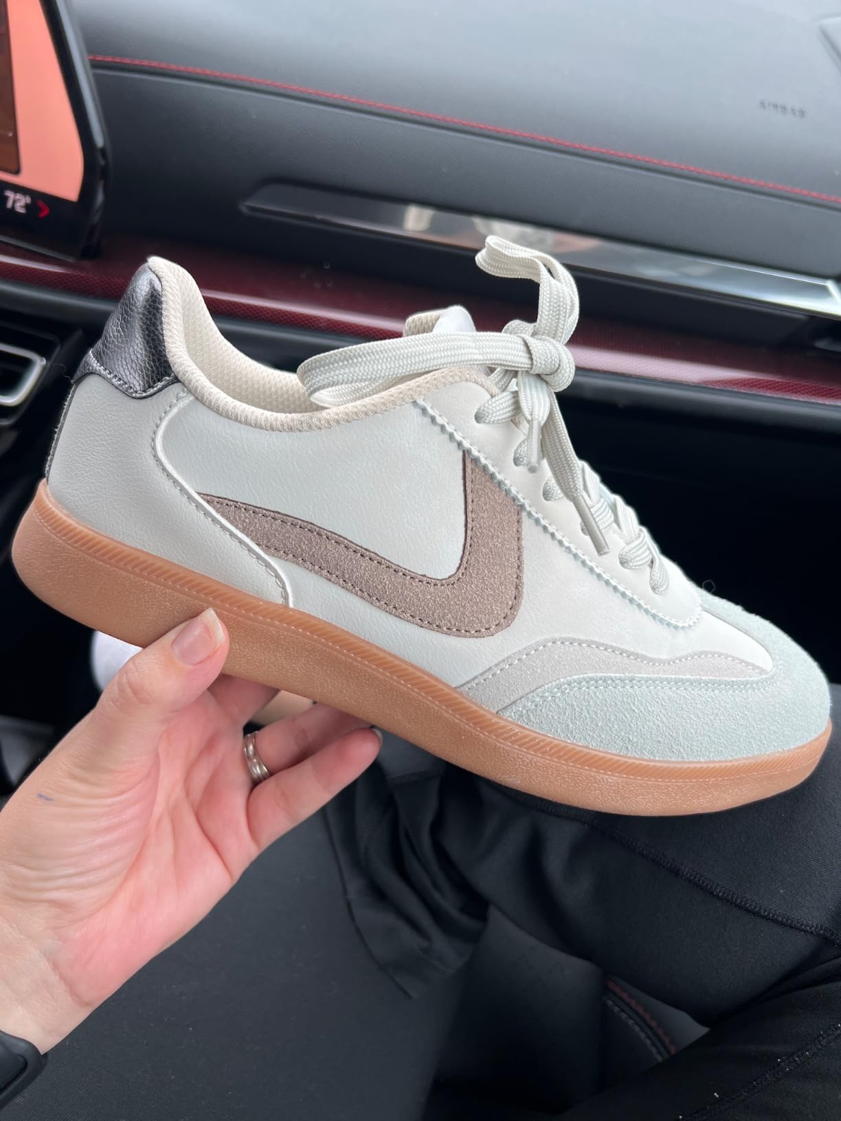 LUCKY STEP sneakers styled with casual outfit showing versatility for everyday wear