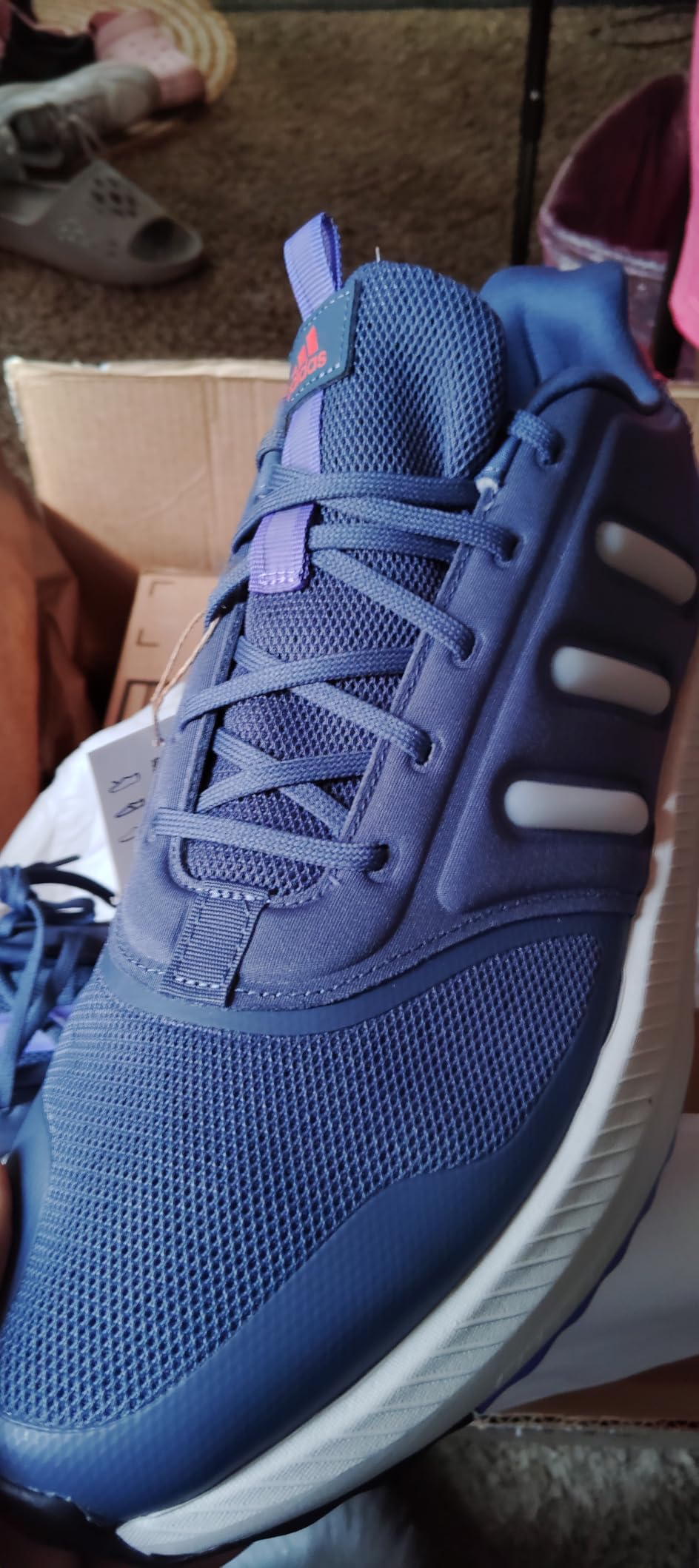 Multiple colorway options of Adidas X_PLR Path showing navy, white, and other available colors