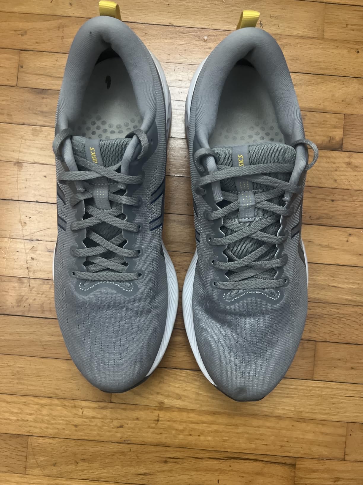 ASICS Gel-Excite 10 showing thin upper material construction after two months of wear
