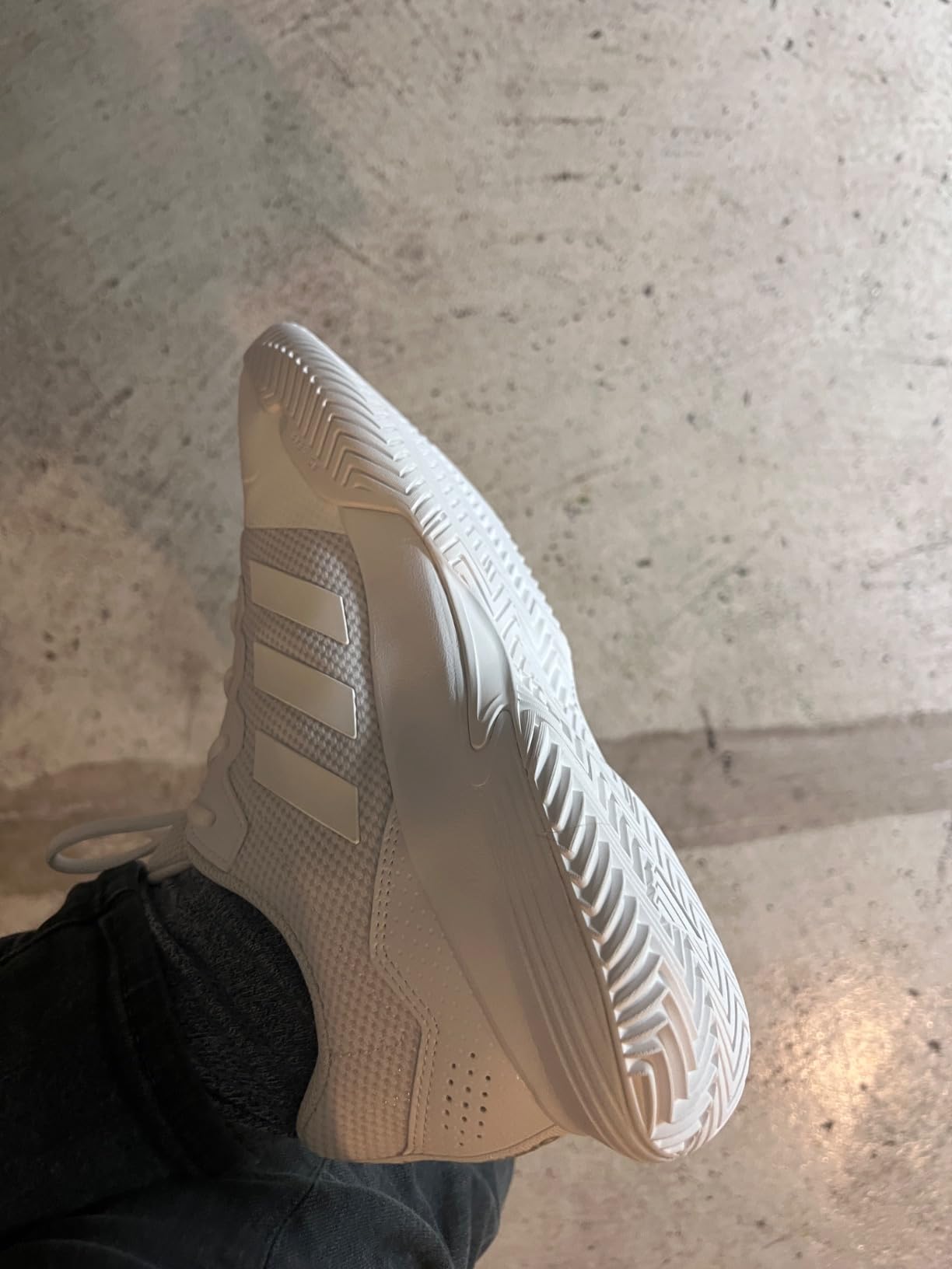 Adidas Gamecourt 2.0 white tennis shoes full view showing clean classic design