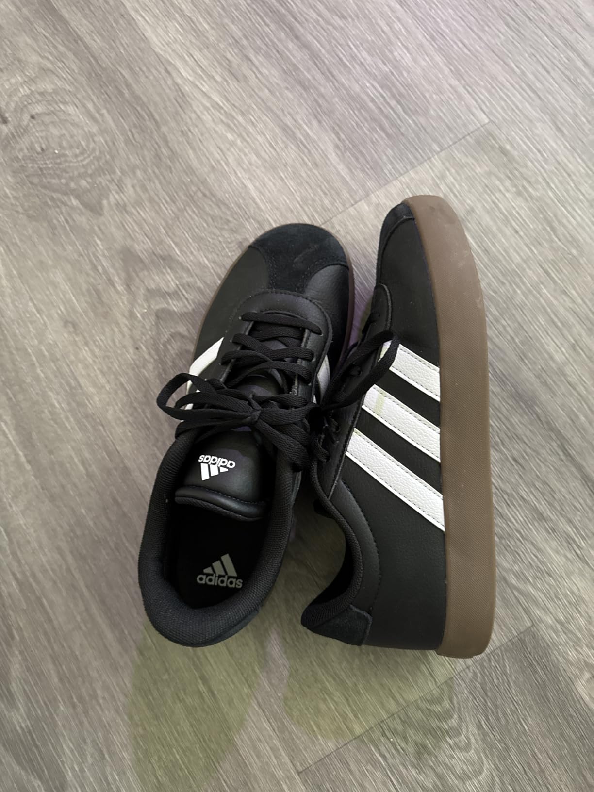 Adidas VL Court 3.0 detail shot showing quality stitching and materials up close