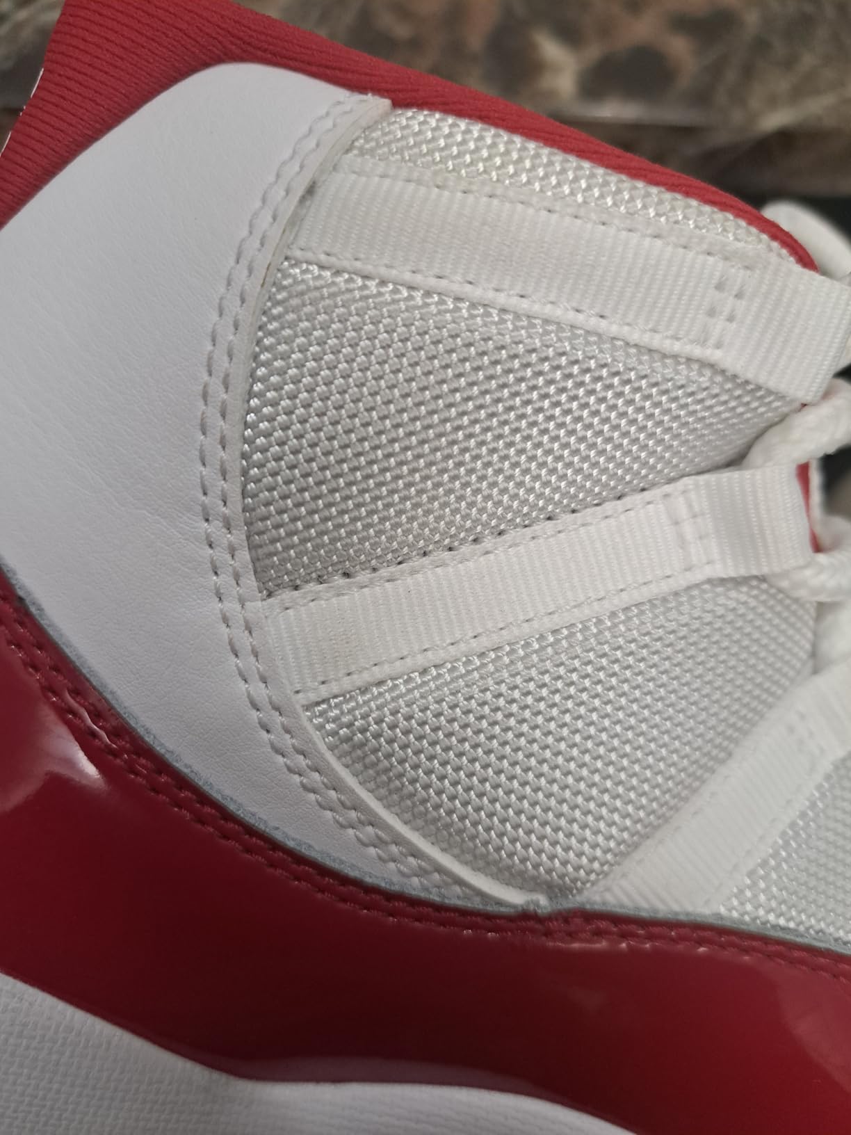 Close-up of Nike shoe flex grooves and sole design for training movements