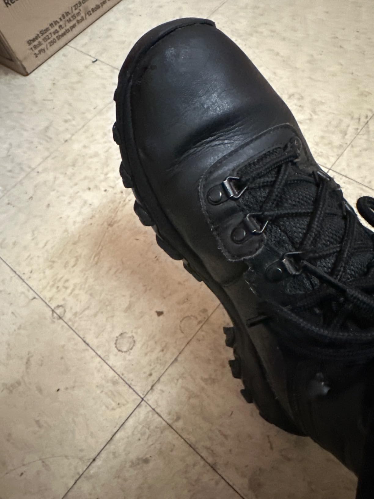 One year old Columbia boots showing long-term durability and wear patterns