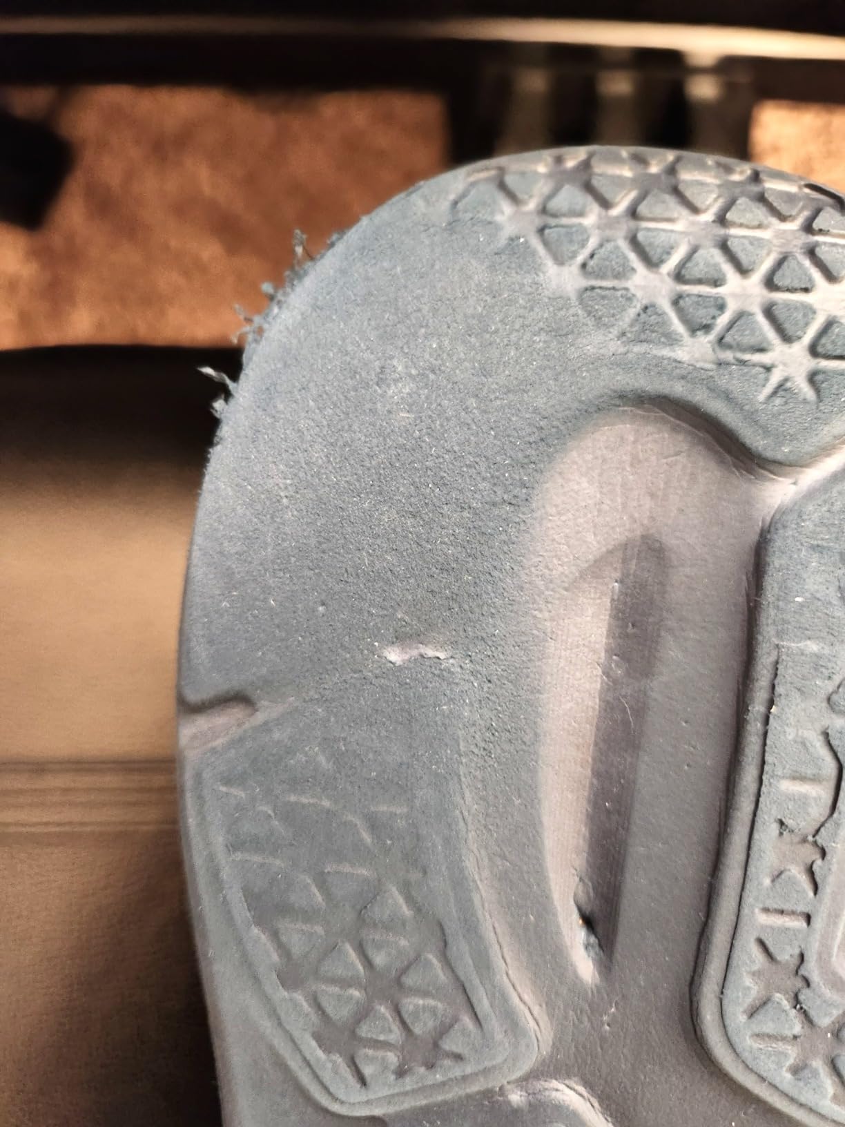 VAMJAM shoe sole showing wear patterns after extended walking use