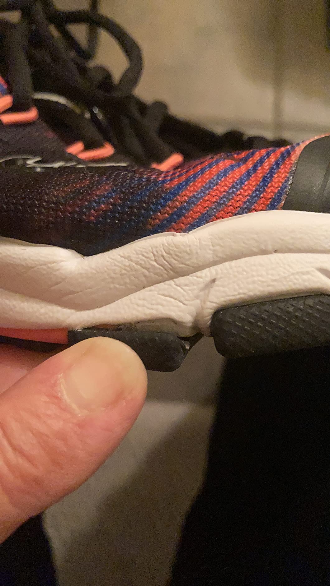 Example of sole separation issue in Ryka Vivid RZX after minimal use