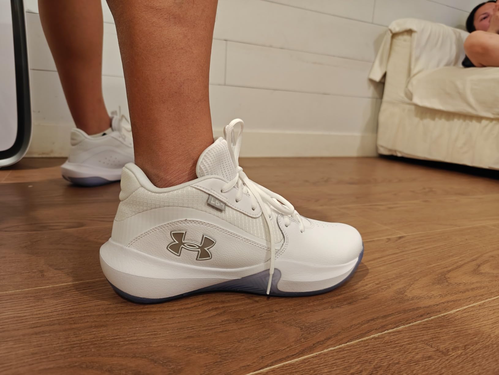 Under Armour Lockdown 7 basketball shoes showing breathable mesh upper construction