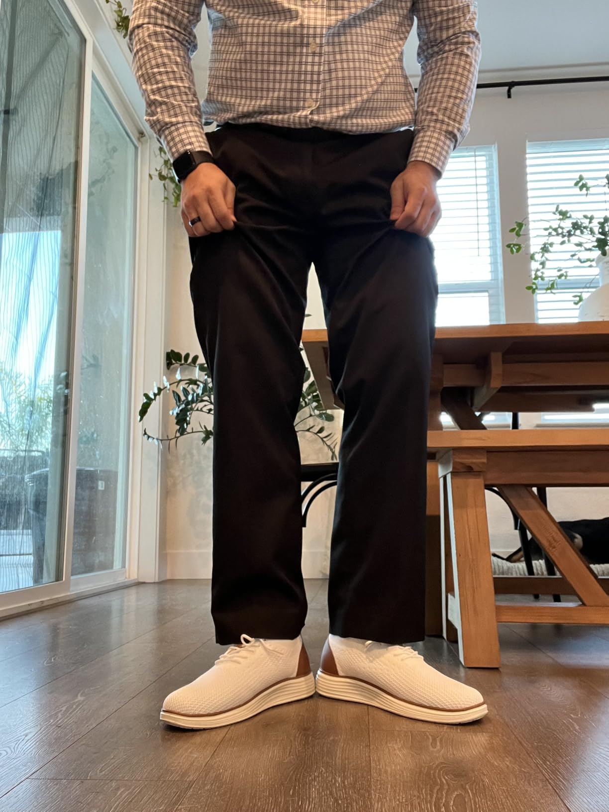 VILOCY sneakers during daily walking test showing lightweight performance and breathable design