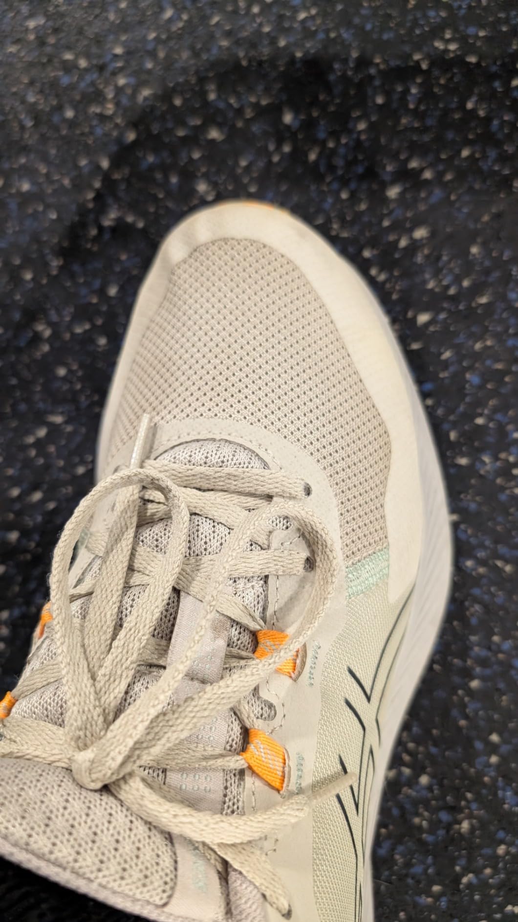 ASICS Trail 2 showing no-sew mesh upper construction and toe box detail