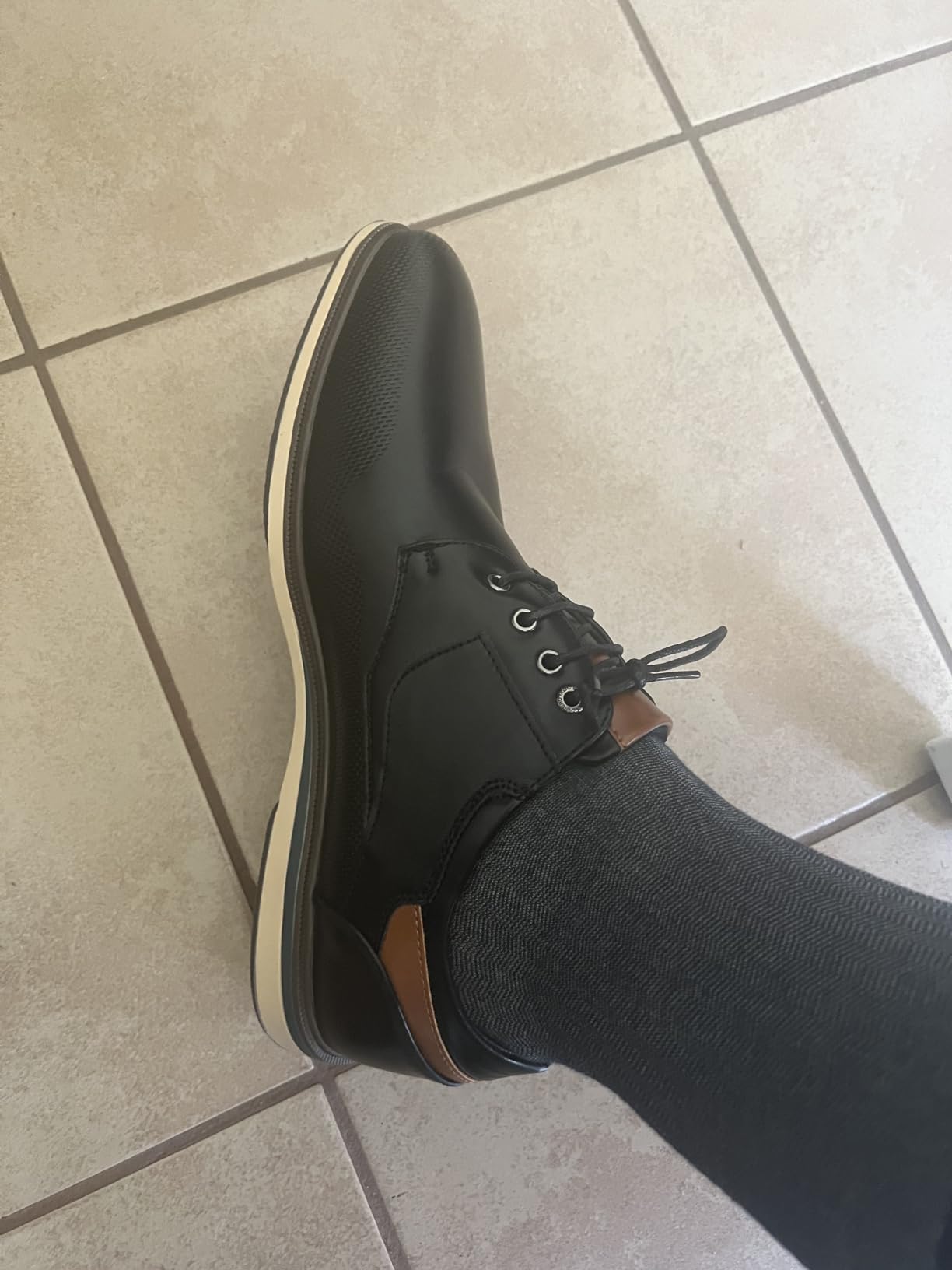 Full product shot of Bruno Marc Men's Casual Dress Shoes showing the complete design and styling