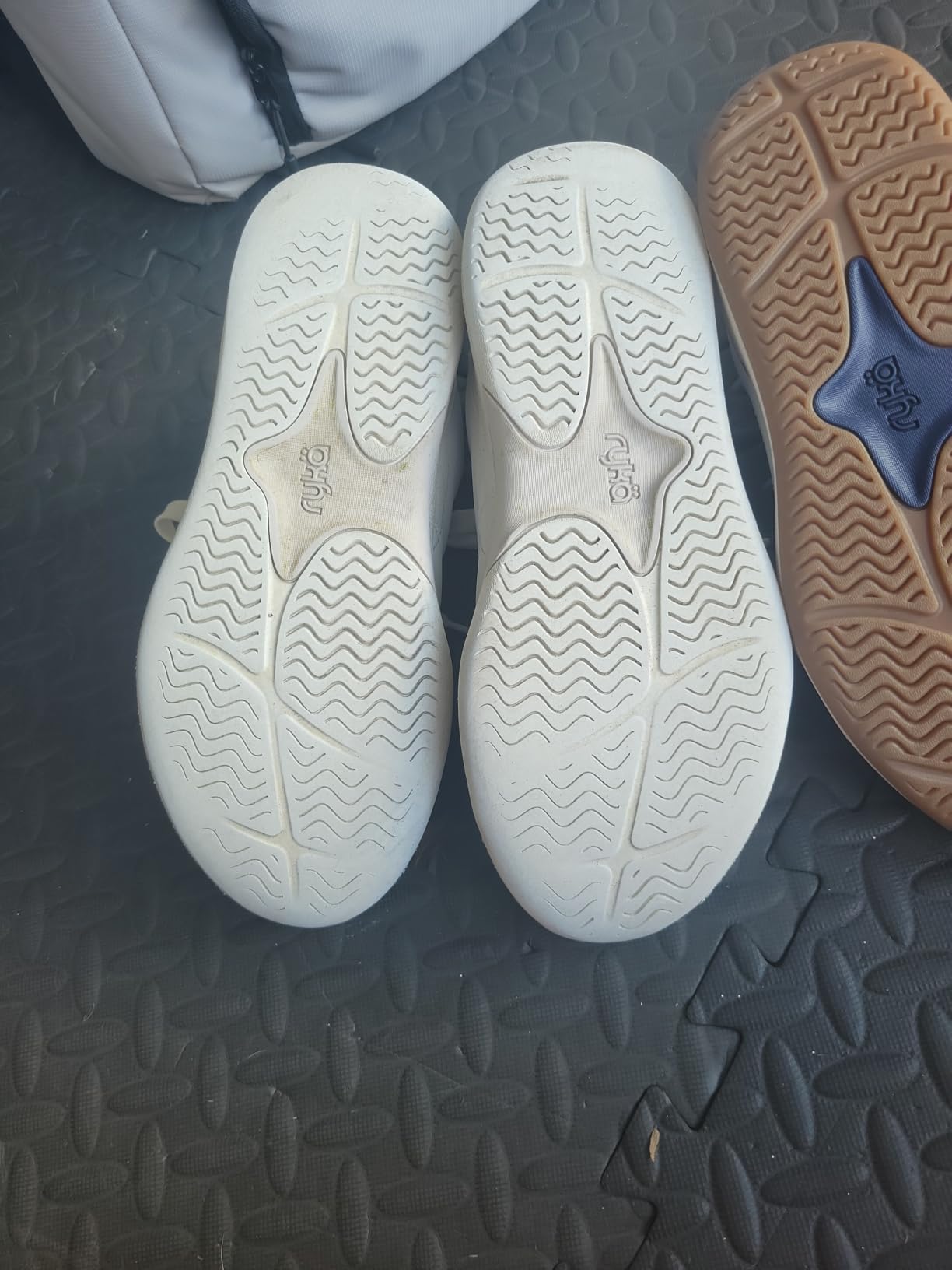 Ryka Courtside shoe sole showing wear pattern after intensive pickleball use