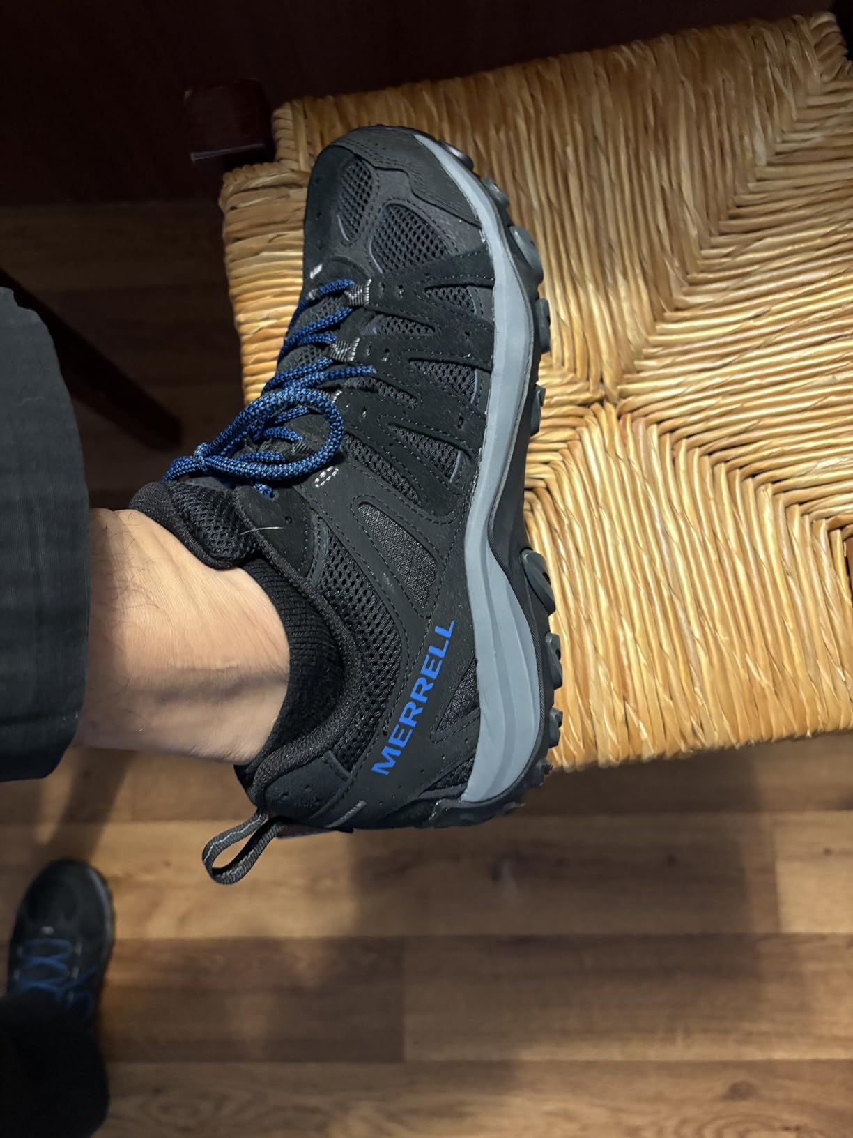 Merrell Men's Accentor 3 hiking shoe brindle colorway showing GORE-TEX waterproof construction