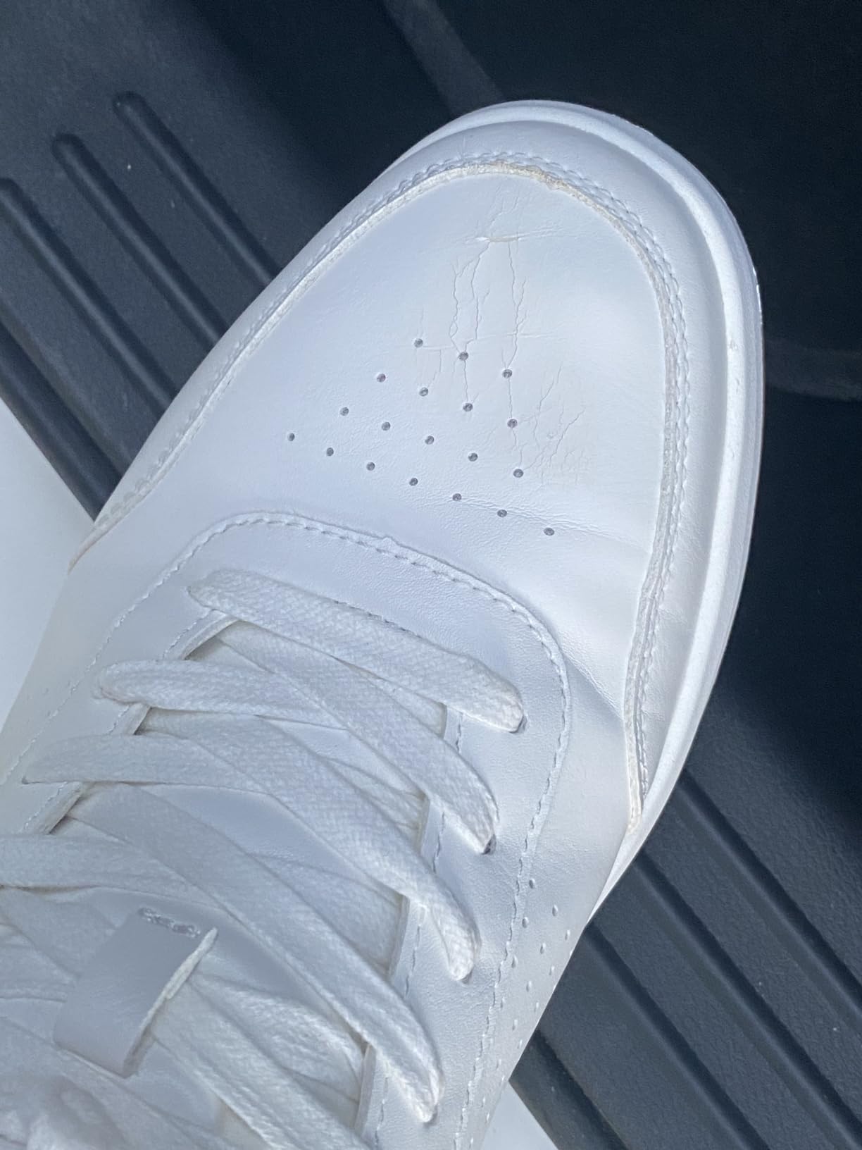 Detailed close-up of Bruno Marc sneaker materials and construction quality