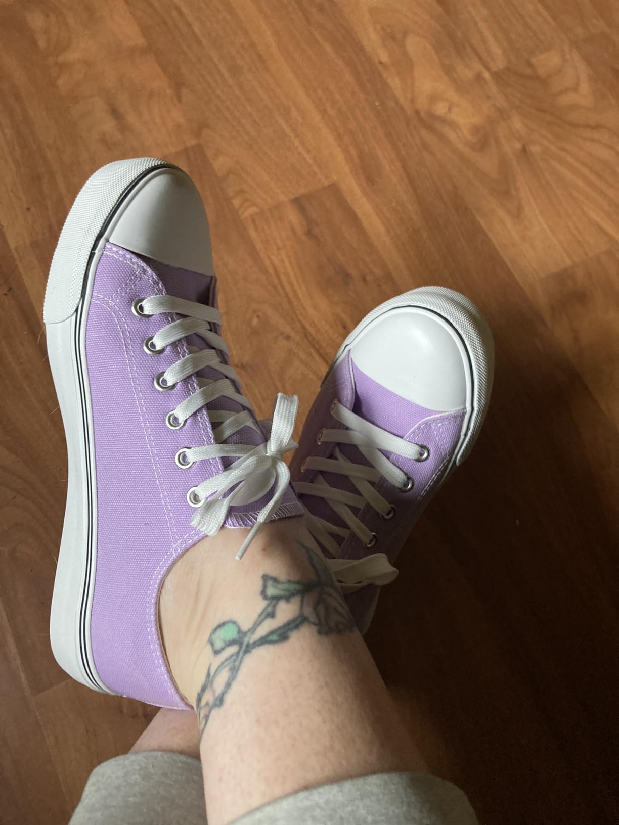 FRACORA canvas sneakers showing how they compare to original Converse design