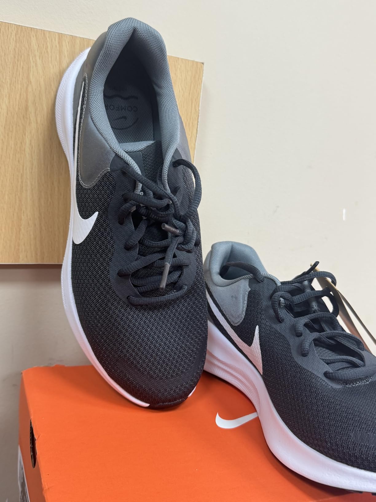 Nike Revolution 7 showing wear patterns after 6 weeks of testing on various surfaces