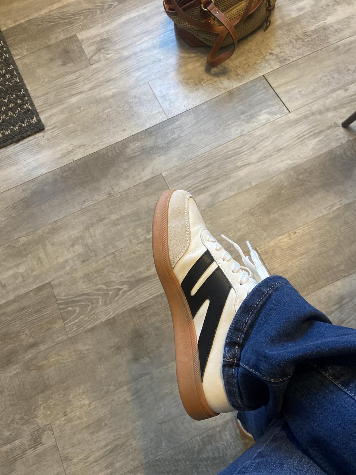 LUCKY STEP sneakers showing detailed sole pattern and construction quality